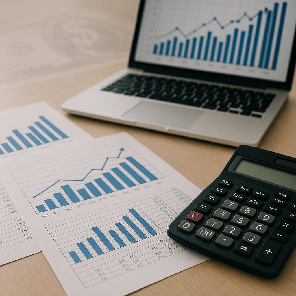 CPA and business owner reviewing financial statements before a business sale.